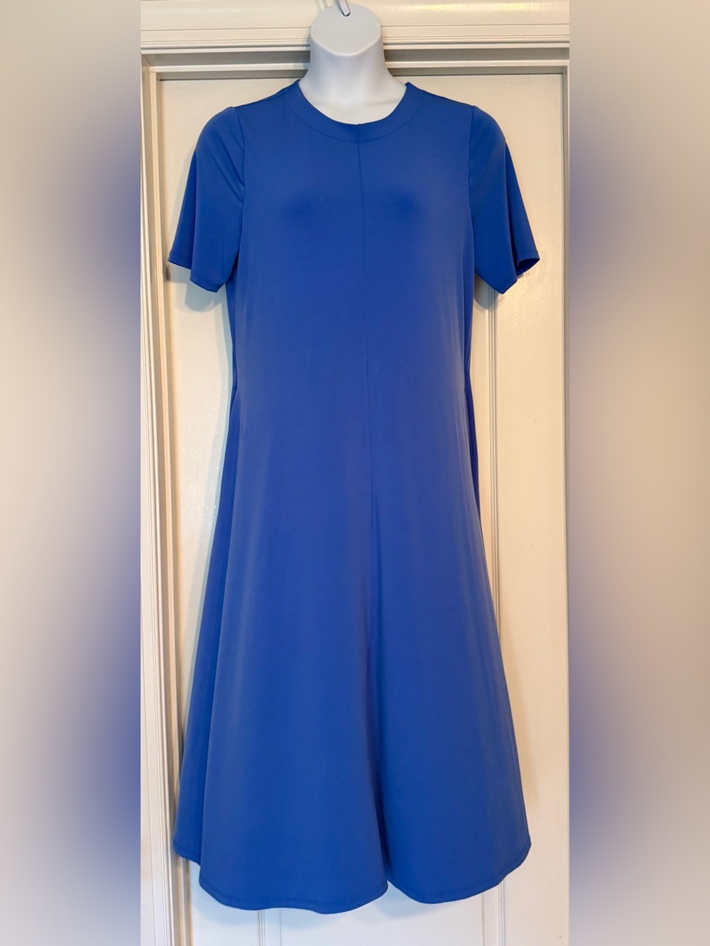 Chico's Solid Royal Blue Midi Dress
